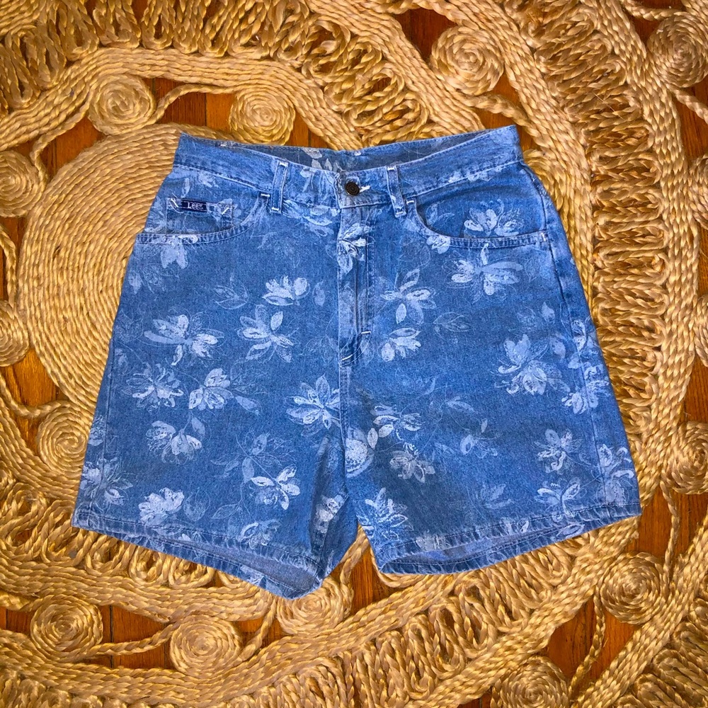 Vintage Lee Floral Jean Shorts